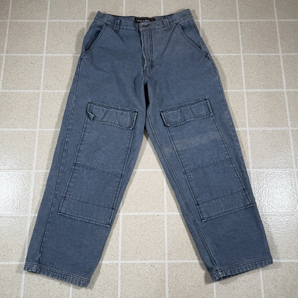 Vintage Y2K Beverly Hills Polo Club Carpenter Cargo Baggy Jeans Size 30 Skate